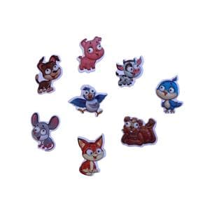 Animal Googlies stickers - DNL002, 144 stuks