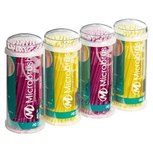 Microbrush in Tube verpakking - Fijn (1,5 mm) geel / roze, 2x 200 stuks