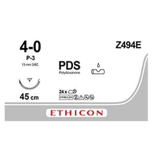 PDS II - USP 4-0 P3 45 cm kleurloos Z494E, per 24 stuks