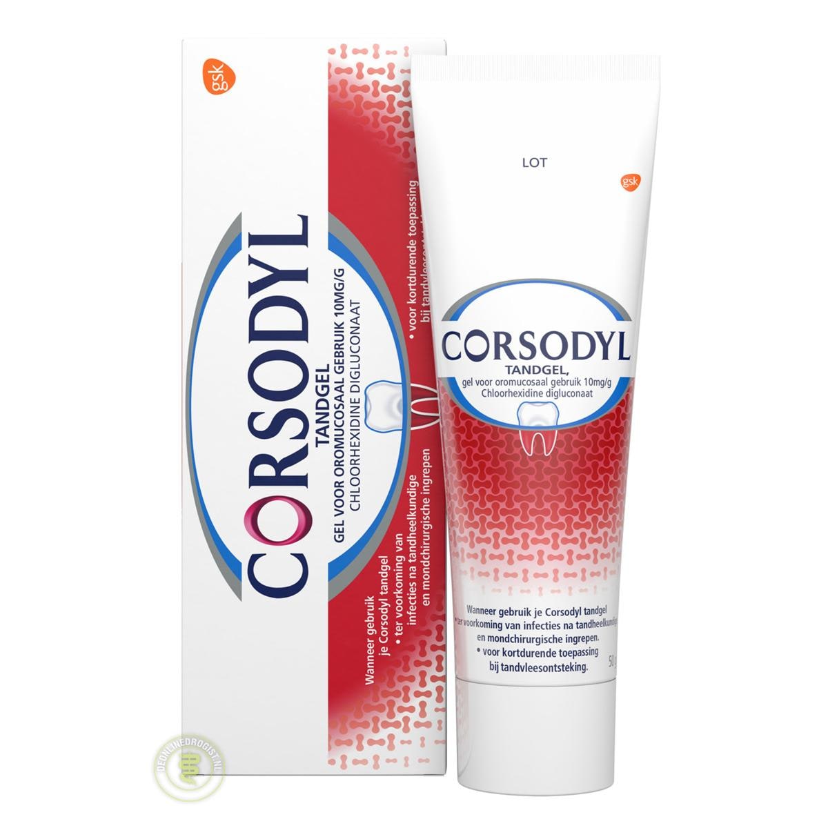 Corsodyl Tandgel - Tube 50 g