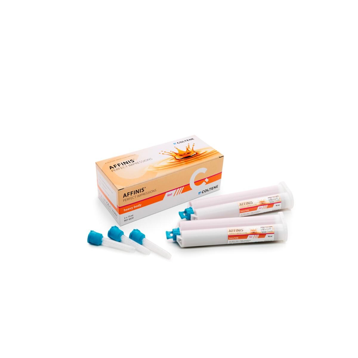 Affinis System - Heavy Body Fast, 2x 75 ml en 8 mengtips turquoise