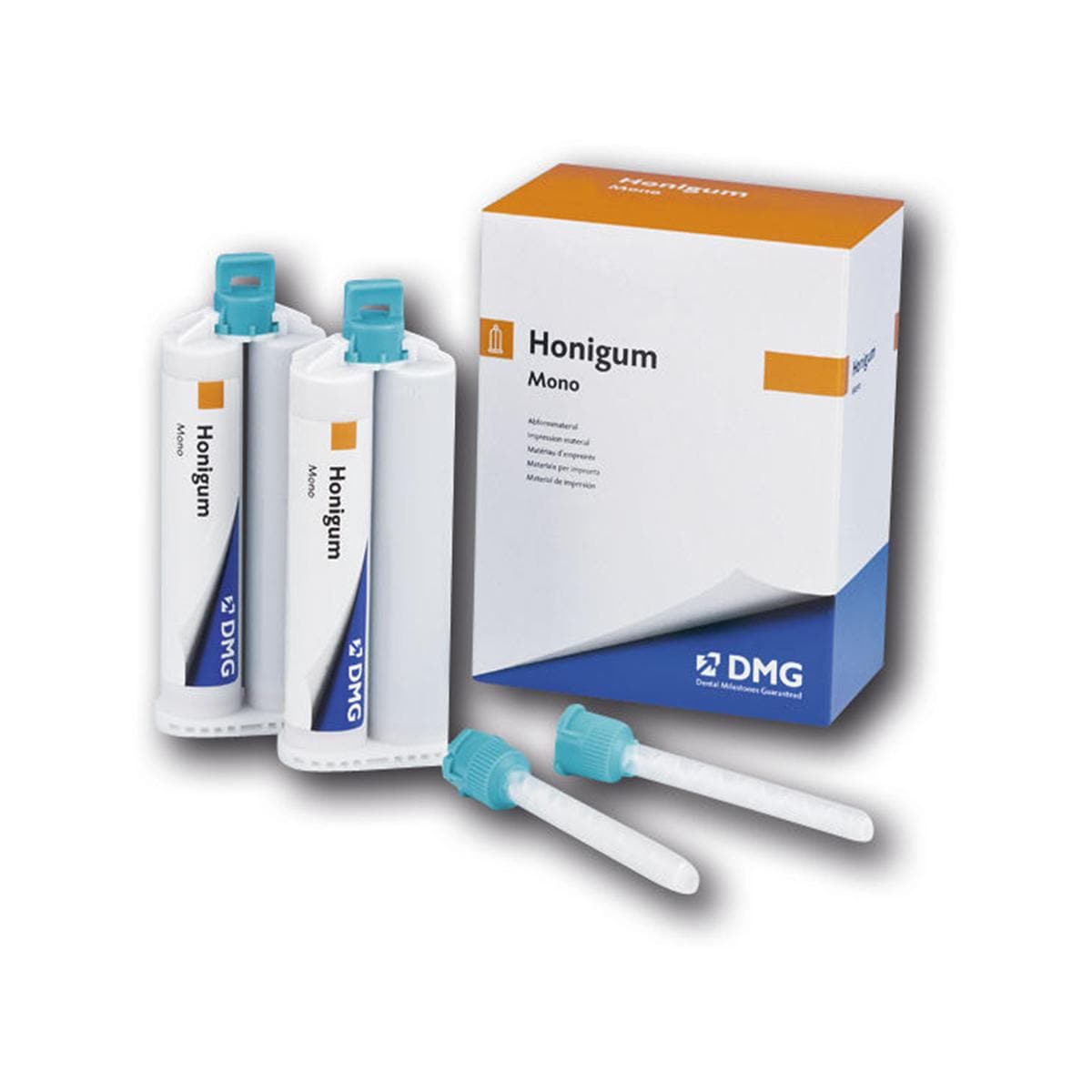 Honigum Mono - Automix - 2x 50 ml, 4 Automix-tips en 4 intraorale tips
