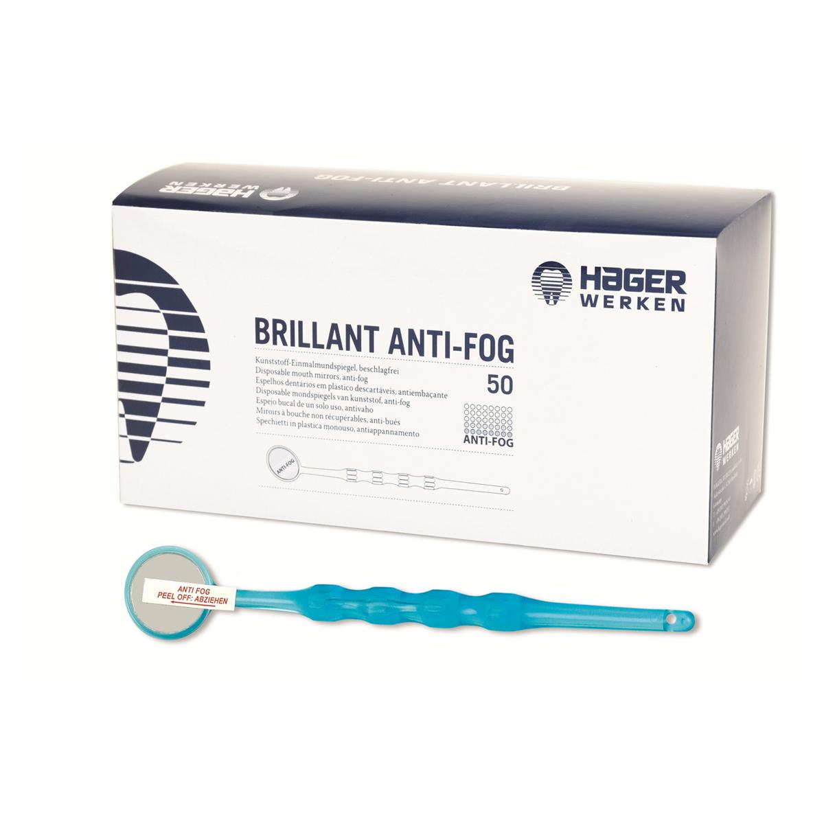 Brillant mondspiegels Anti-Fog - Blauw, Nr. 4 - � 19 mm, 50 stuks