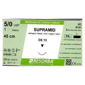 Supramid monofilament zwart - USP 5/0, 45 cm (C0712191), 36 stuks
