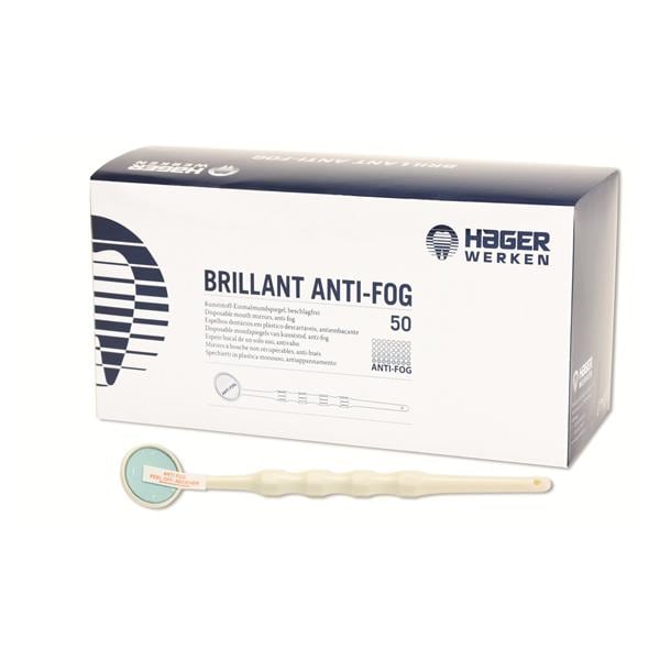 Brillant mondspiegels Anti-Fog - Wit, Nr. 4 - � 19 mm, 50 stuks