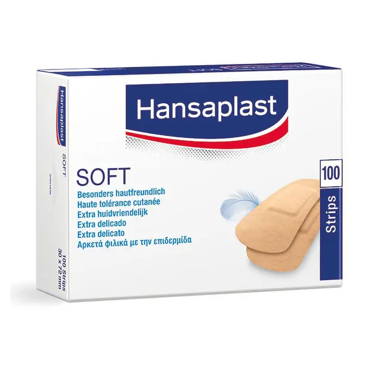 Hansaplast soft wondpleister - 30 x 72 mm, 100 stuks