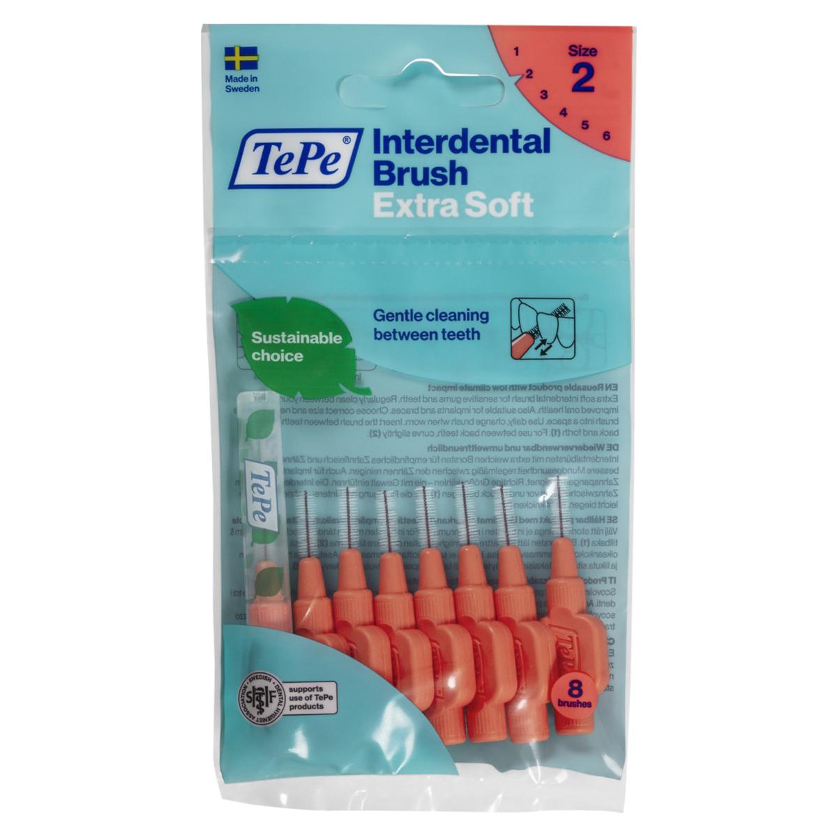 Tepe Interdentale ragers extra soft - standaardverpakking - Lichtrood - xx-fijn,  0,5 mm, 8 stuks
