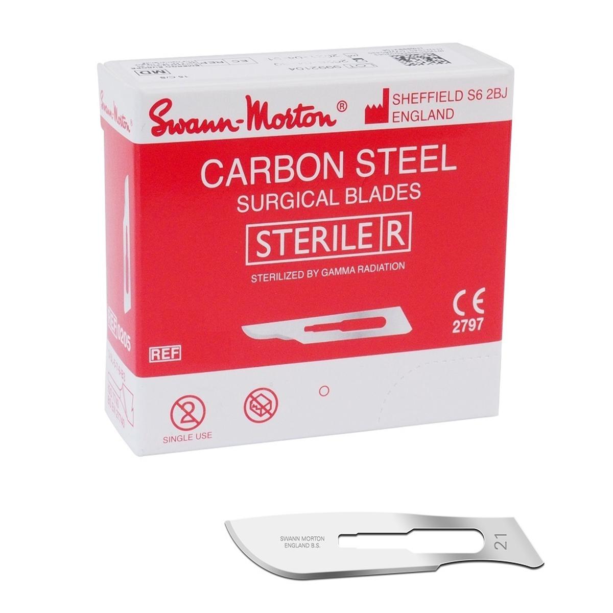 Scalpels, mesjes - figuur 21, per 100st, 0207