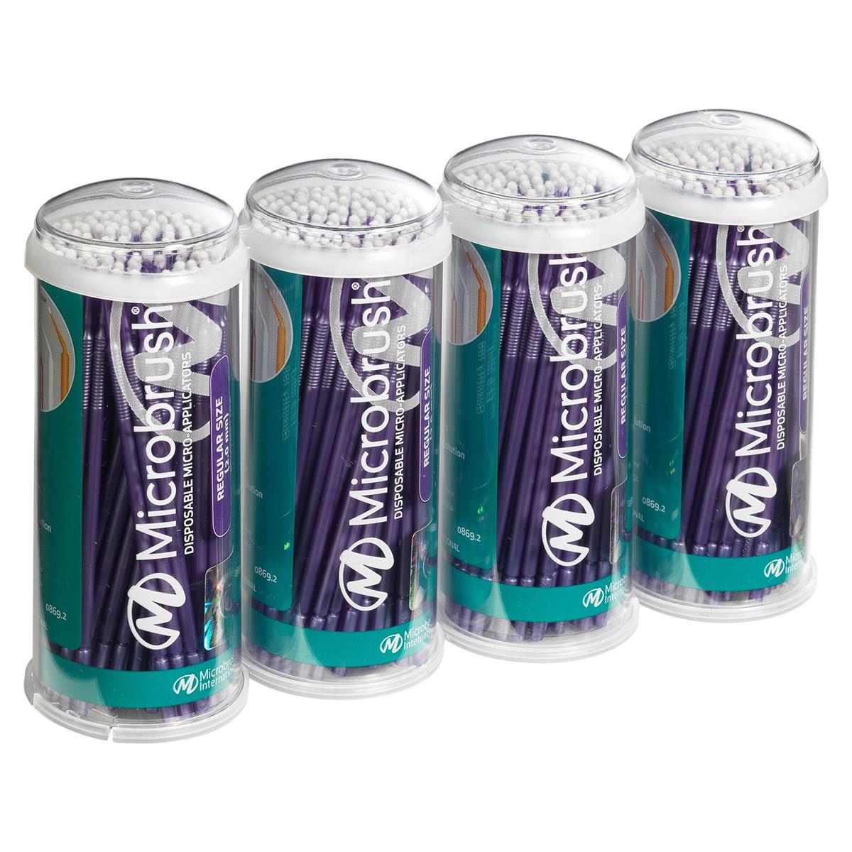 Microbrush in Tube verpakking - Regular (2,0 mm) paars, 4x 100 stuks