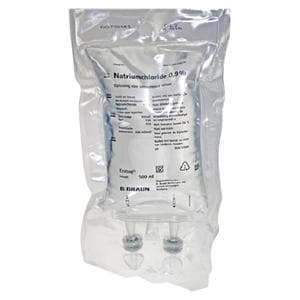 Fysiologische zoutoplossing NaCl 0,9% - Zak met ophangoog 1 liter