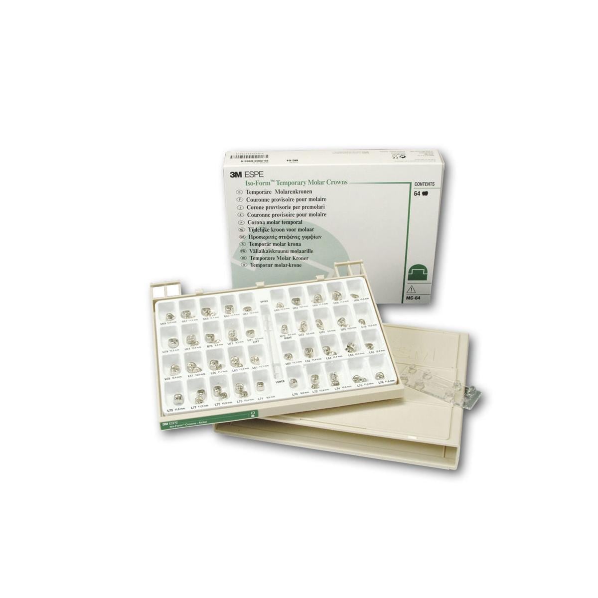 Iso-Form kronen molaren assortiment - Assortiment voor molaren, MC-64