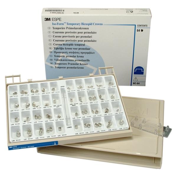 Iso-Form kronen assortiment premolaar - Assortiment voor premolaren, 64 stuks BC-64 - BC-64