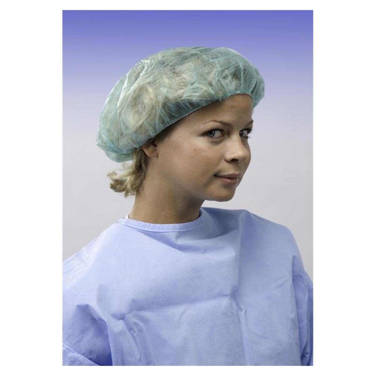 OK - Chirurgische operatiemuts - Model rond met elastiek, groen 30.M0001 - 500 stuks