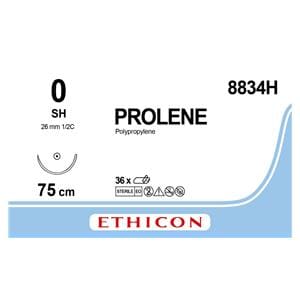 Prolene - USP 0 SH 75 cm blauw 8834H, per 36 stuks