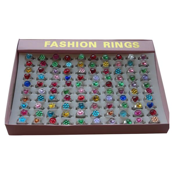 Ringen zilver, verstelbaar - per 100 stuks