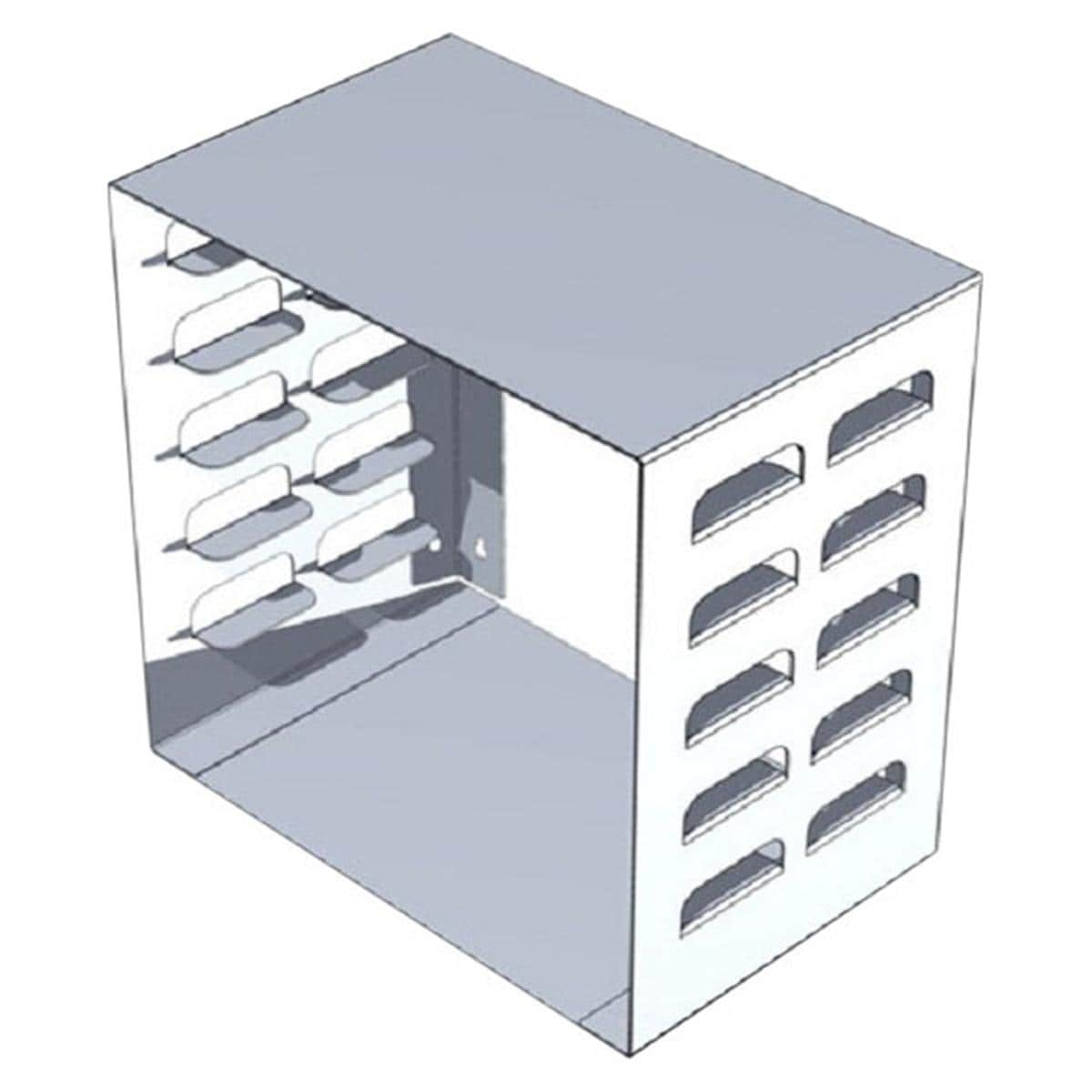 Aluminium Trayrek - 181455, Trayrek leeg, 30 x 19 x 27 cm