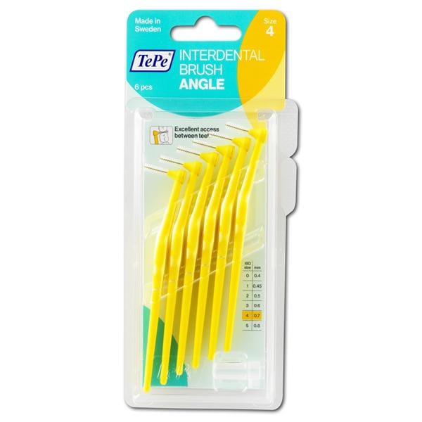 Angle Interdentale Ragers - Geel, 0.7 mm - 6 stuks