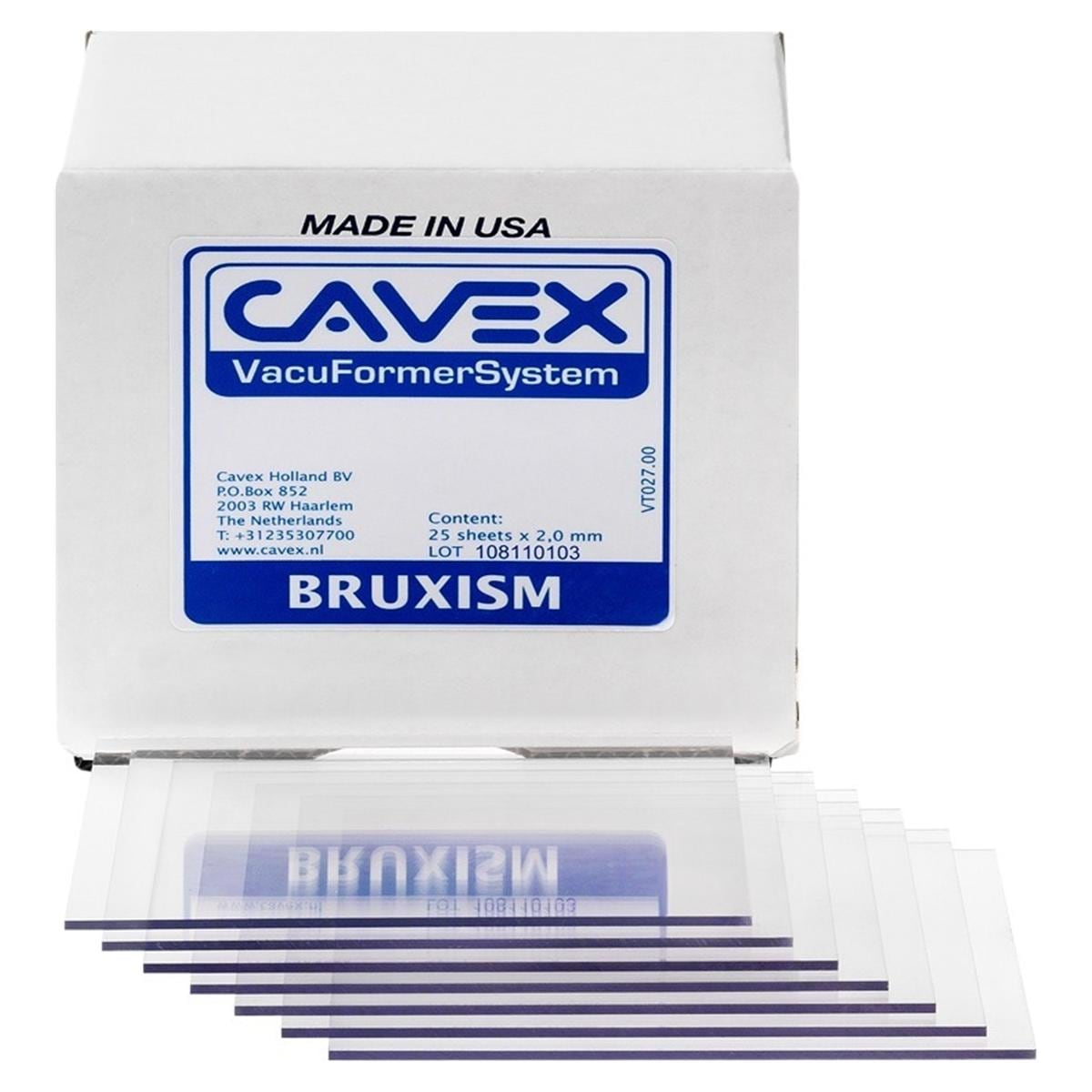 Vacuformer - dieptrekplaten - Bruxisme 2 mm transparant, 25 stuks