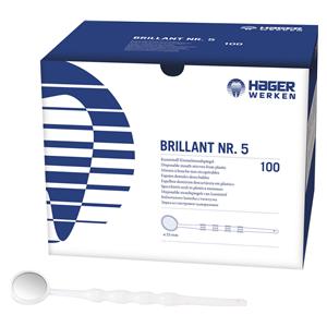 Brillant mondspiegels met heft - Nr. 5 -  23 mm, 100 stuks