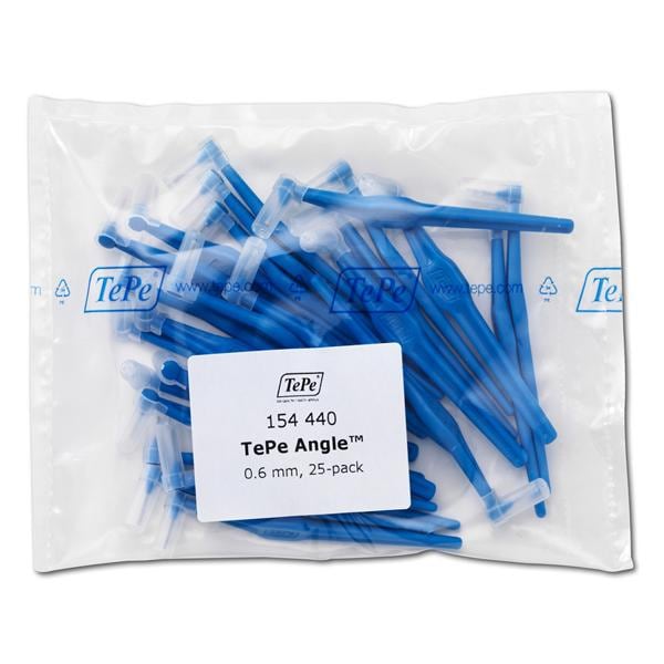 Angle Interdentale Ragers - navulling - Blauw,  0,6 mm, 25 stuks