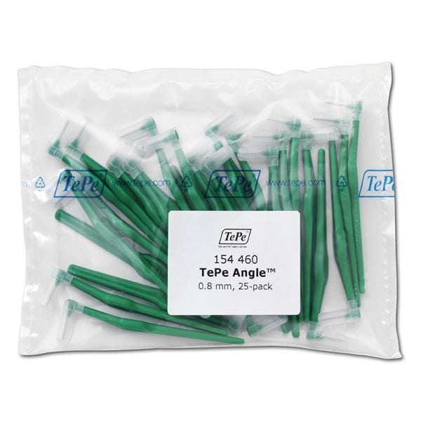 Angle Interdentale Ragers - navulling - Groen,  0,8 mm, 25 stuks
