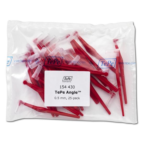 Angle Interdentale Ragers - navulling - Rood,  0,5 mm , 25 stuks