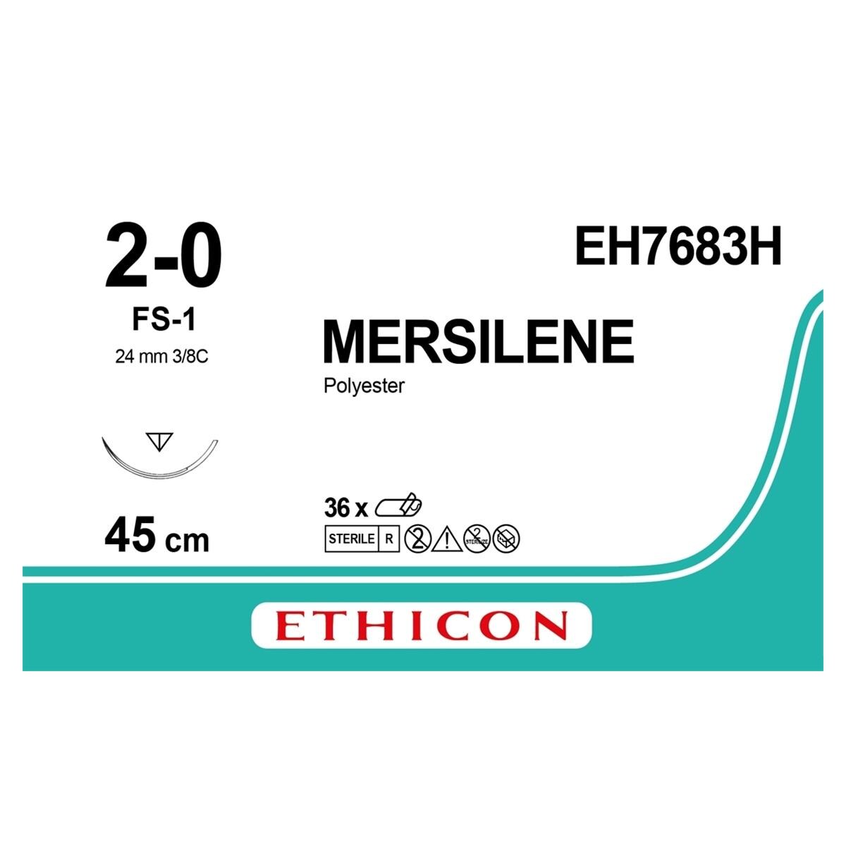 Mersilene - USP 2-0 FS1 45 cm groen EH7683H, per 36 stuks