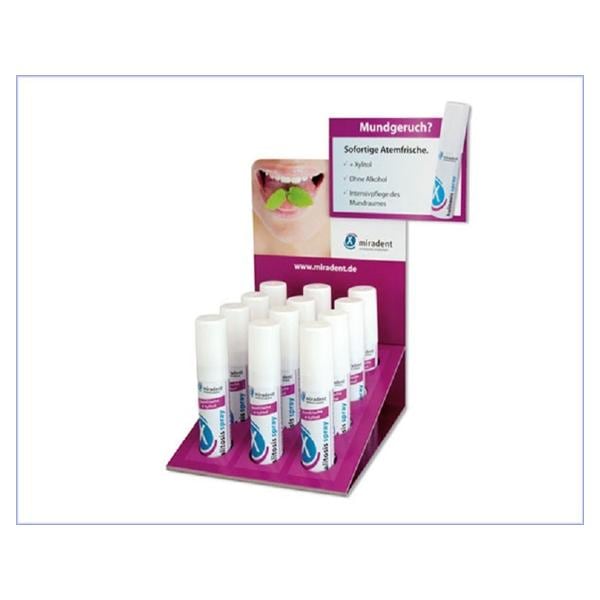 Halitosis spray - Verpakking, Sprayflesje 12x 15 ml met display