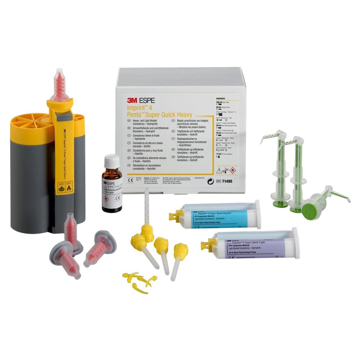 Imprint 4 - Super Quick Heavy - Introkit voor Pentamix 3Bevat 300 ml basis, 60 ml katalysator, 2 cartridges 50 ml, 1 Penta cartr