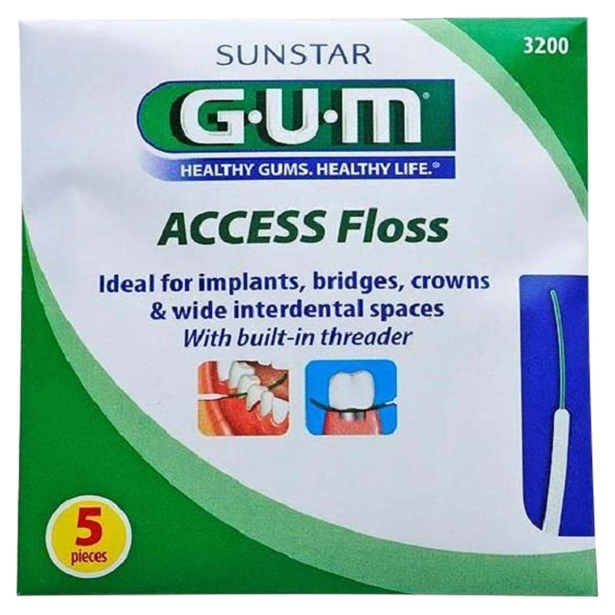 GUM Access Floss - Verpakking, 50x 5 stuks