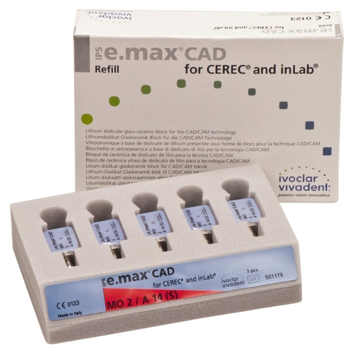 IPS e.max CAD Blocks voor Cerec en Inlab - MO 2, A14 S - 5 stuks