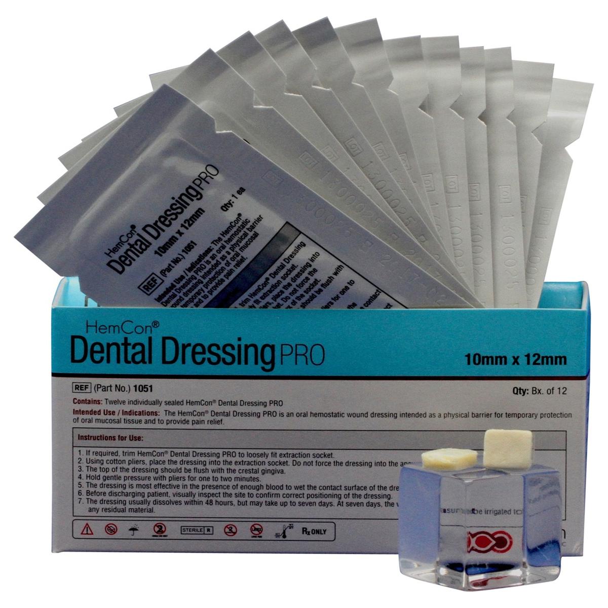 HemCon Dental Dressings 10 x 12 mm, 12 stuks