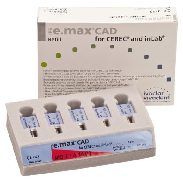 IPS e.max CAD Blocks voor Cerec en Inlab - MO 2, A14 L - 5 stuks