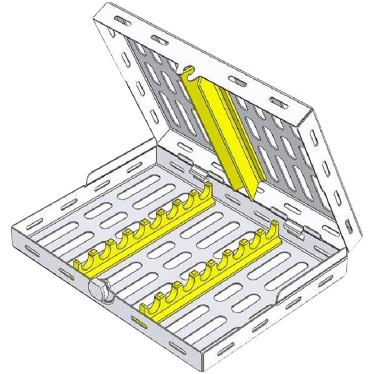 Cassette rvs - 8 instrumenten - 182066 geel
