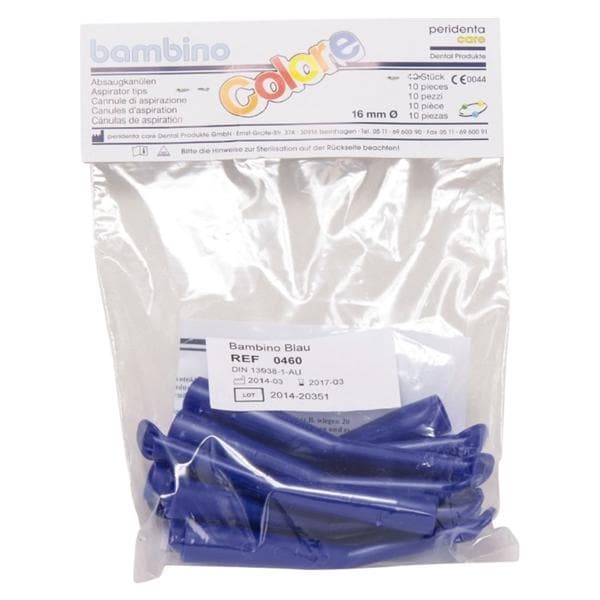 Afzuigcanules Bambino Colore - Blauw, 10 stuks