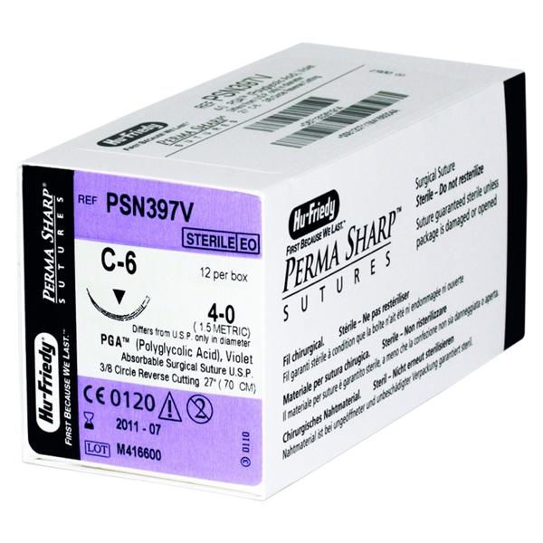 PGA violet Perma Sharp - PSN397V, 4-0 lengte 70 cm, naald C6 - 12 stuks
