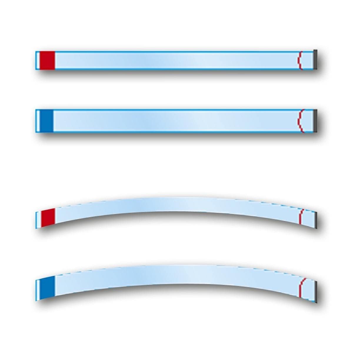 Hawe Stopstrip - Nr. 652 10 mm, Navulling 100 stuks gebogen