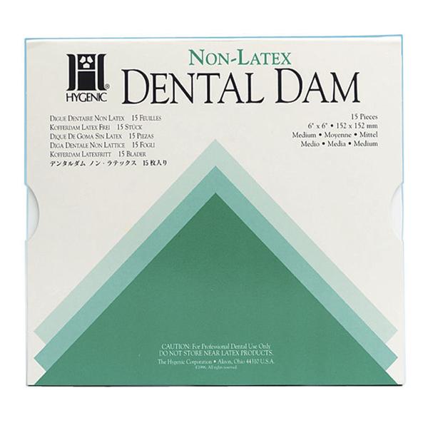 Hygenic Dental Dam Non-Latex - Medium, 6 x 6 inch