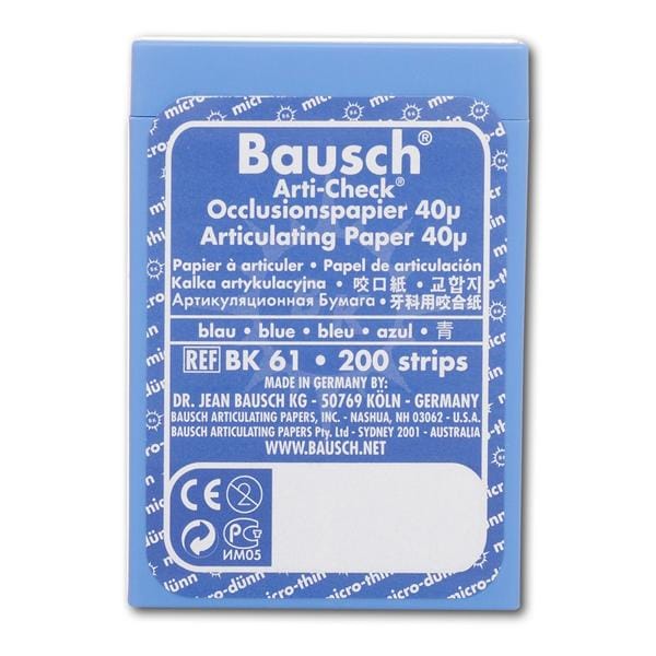 Articulatiepapier micro-dun - Blauw, 200 strips, BK 61
