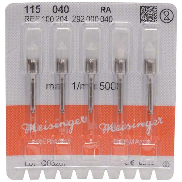 Polijstborstel nylon - 115, spits ISO 040 - 5 stuks