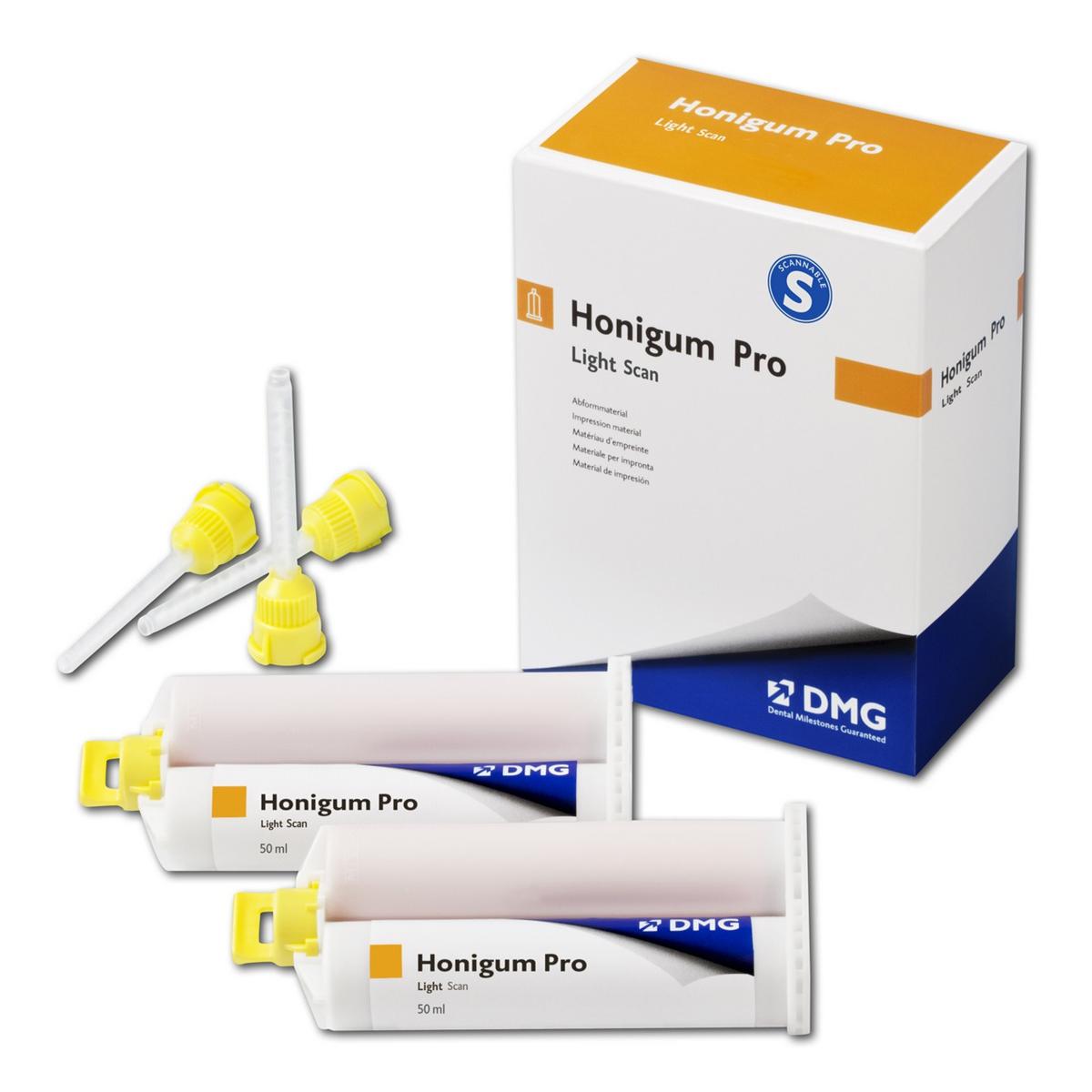 Honigum Pro-Light Scan - Verpakking, 2 x 50 ml en 4 Automix tips
