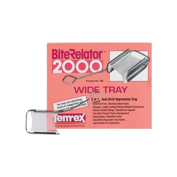 Bite Relator 2000 - Wide, 1 tray frame & 12 disposable tray inserts