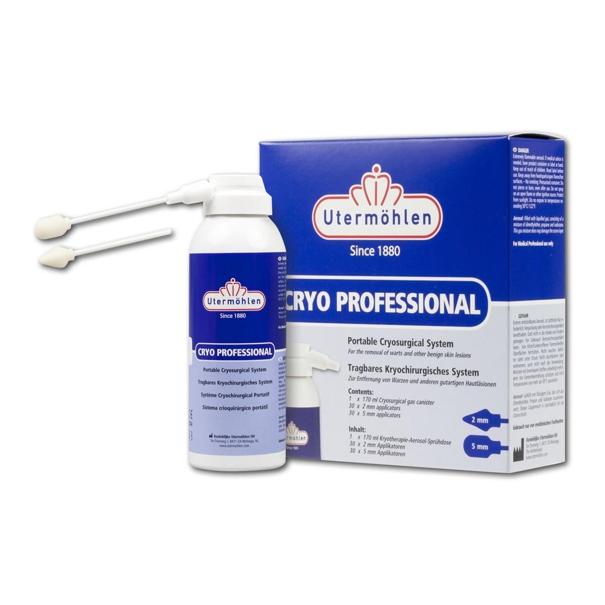 Cryo Professional - spuitbus + 30 x 2mm / 30 x 5 mm applicators
