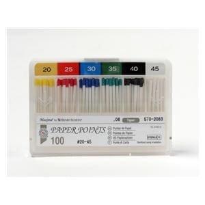 Maxima Taper Paperpoints - Taper 06, ISO 020 - 045, 100 stuks