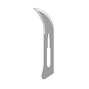 Scalpelmesjes Carbon steriel - figuur 12B (12D), 100 stuks