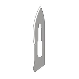 Scalpelmesjes Carbon steriel - figuur 23, 100 stuks