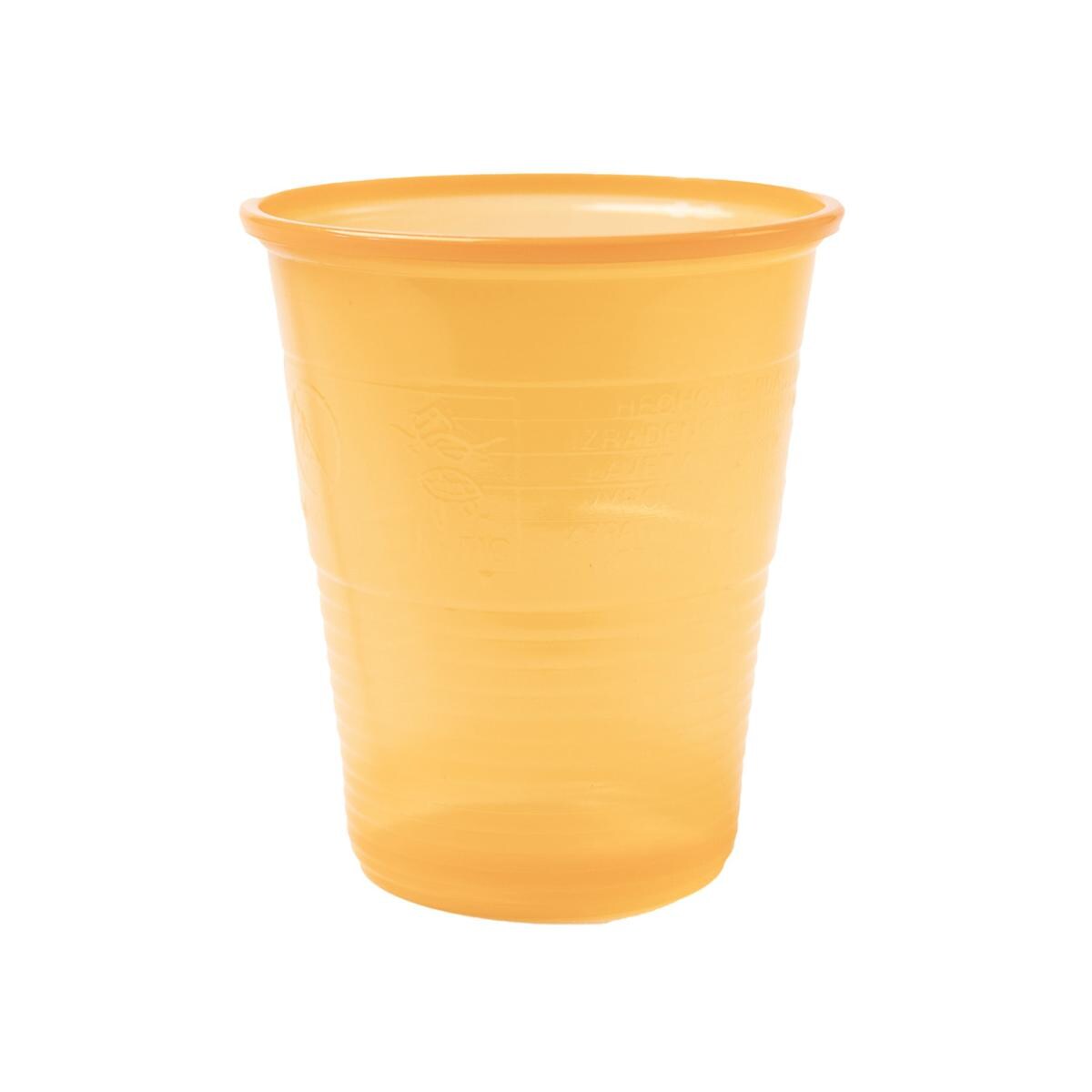 Drinkbekers plastic 200ml - Oranje, 3000 stuks