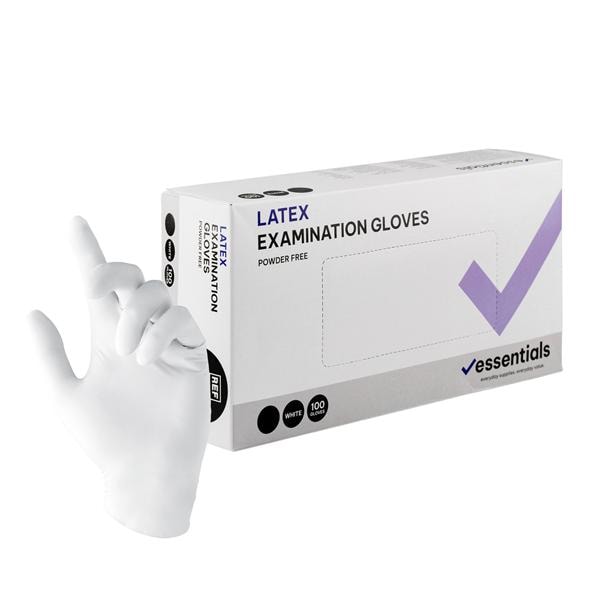 Latex Examination Gloves Powder Free - S, 100 stuks