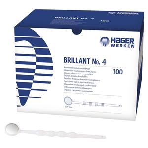 Brillant mondspiegels met heft - Nr. 4 -  19 mm, 100 stuks
