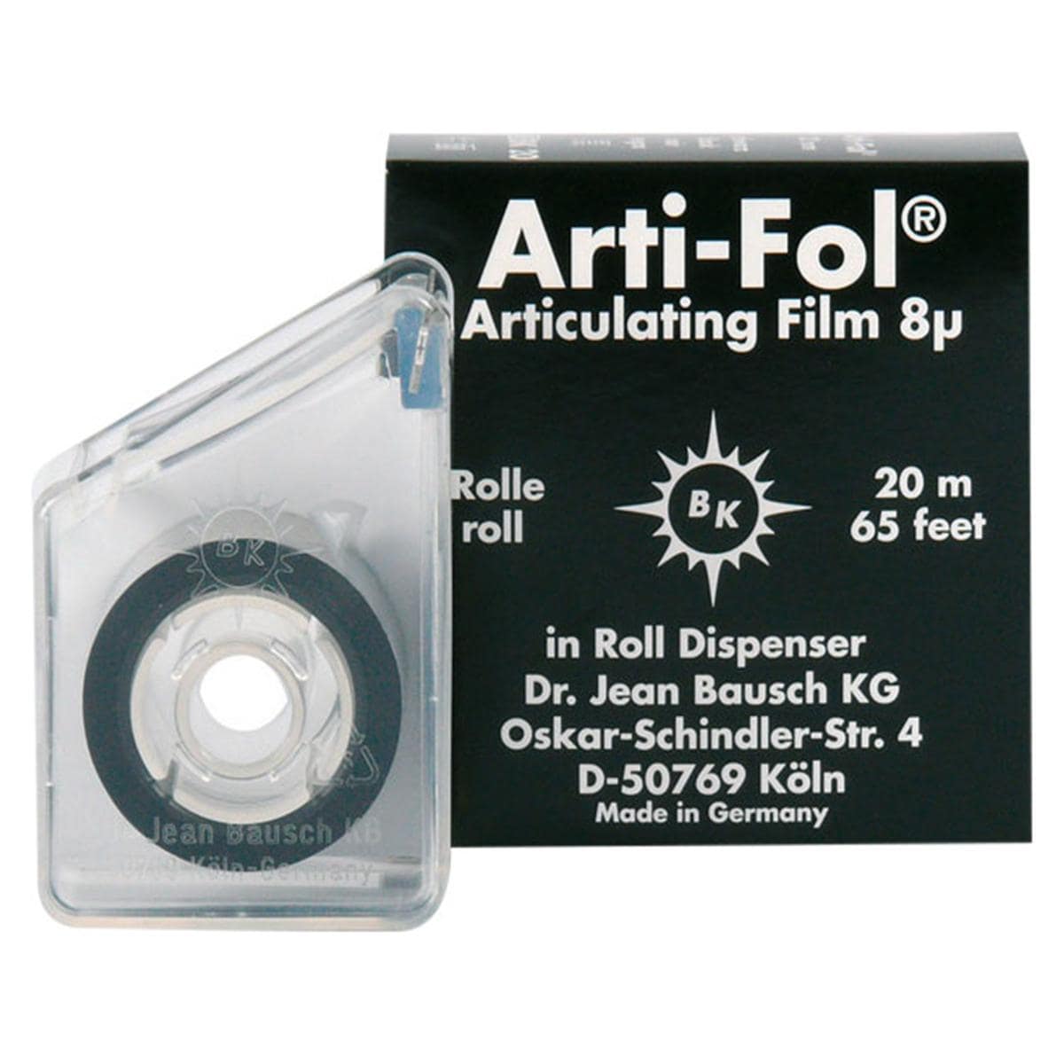 Arti-Fol enkelzijdig, 8 micron - BK20, zwart in dispenserbox